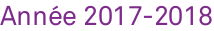 Rubrique Année 2017-2018